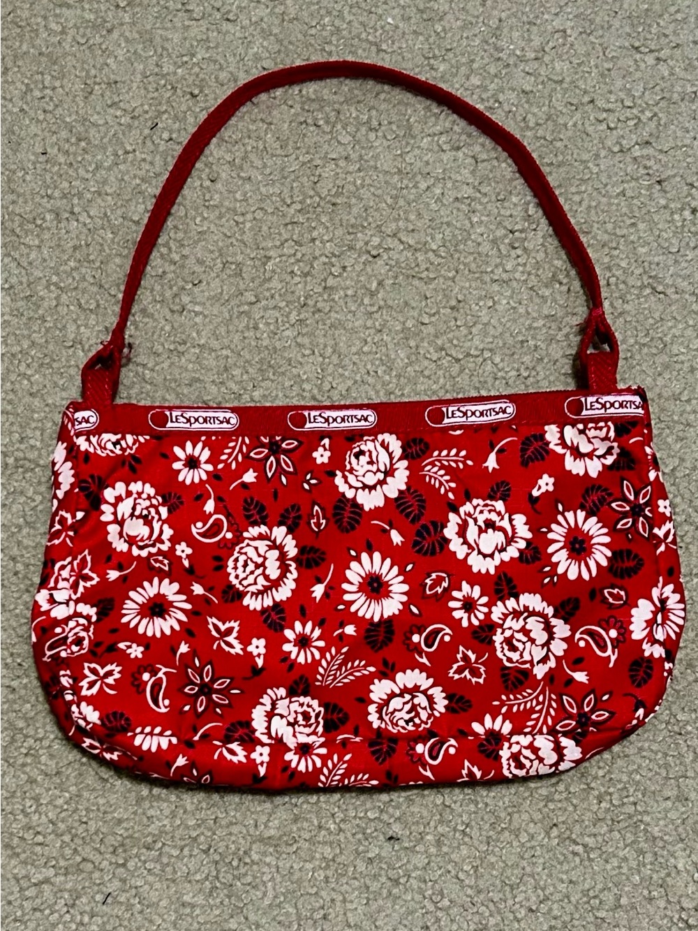 LeSportsac Red Floral Small Shoulder Bag
